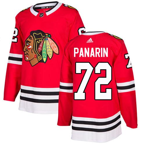 Adidas Chicago Blackhawks #72 Artemi Panarin Red Home Authentic Stitched Youth NHL Jersey